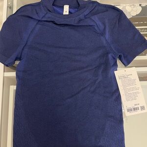 Lululemon Blue Short Sleeve Seamless